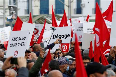 1000’s of Tunisians rally towards president on revolution anniversary By Reuters