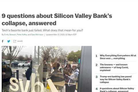 “Silicon Valley Bank Collapses After Bank Run, Biden Administration Intervenes”