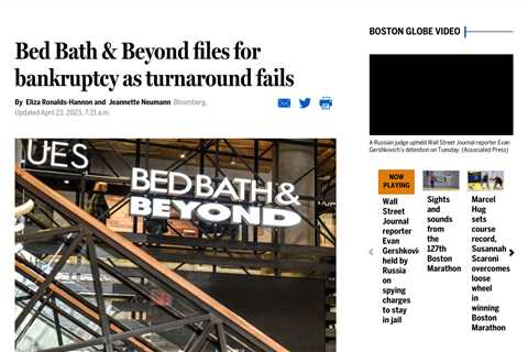 Bed Bath & Beyond Files for Chapter 11 Bankruptcy Amid Covid-19 Pandemic
