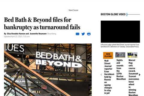 Bed Bath & Beyond Files for Bankruptcy Protection Amid Plunging Sales and Share Prices