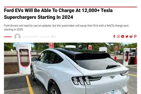 Ford EVs to Access Tesla’s Supercharger Network in 2024: A Game-Changing Partnership