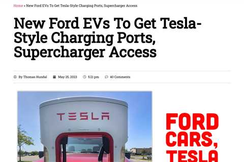 Ford and Tesla Announce Historic Partnership for EV Charging Access