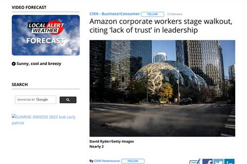 A group of Amazon employees have walked off the job to protest the company’s return-to-work..